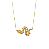 Meshed Snake Necklace - 14k Yellow Gold