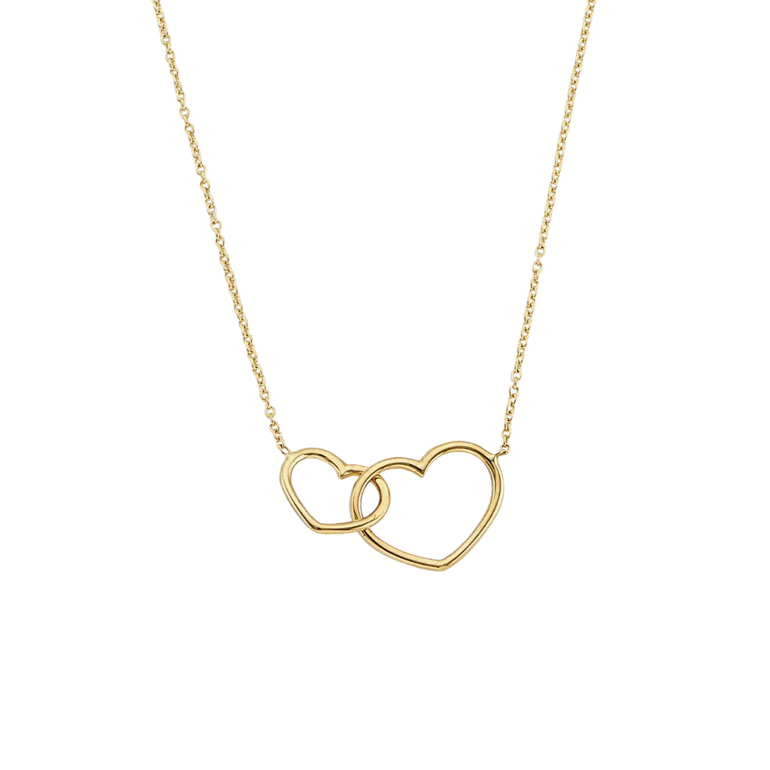 Together Heart Necklace - 14k Yellow Gold