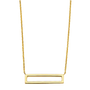 Rectangular Frame Necklace - 14k Yellow Gold