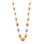 Gradated DC Ball Necklace - 14k Tri Color Gold