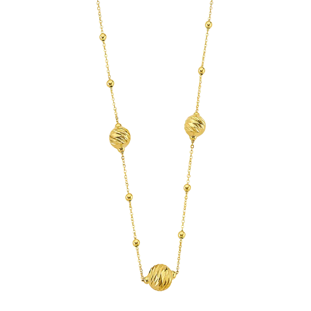 DC Ball Necklace - 14k Yellow Gold