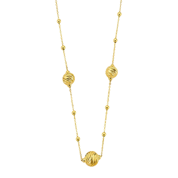 DC Ball Necklace - 14k Yellow Gold