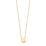 Round Slide Charm Necklace - 14k Yellow Gold