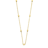 Square Shape Bead Necklace - 14k Yellow Gold