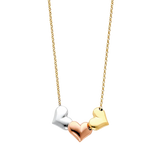 Light Hanging Necklace - 14k Tri Color Gold