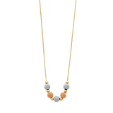 Light Hanging Necklace - 14k Tri Color Gold