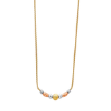 Light Hanging Necklace - 14k Tri Color Gold