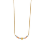 Light Hanging Necklace - 14k Tri Color Gold