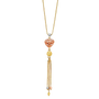 Light Hanging Necklace - 14k Tri Color Gold