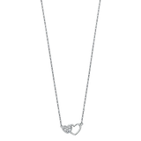 Heart Necklace - 14k White Gold