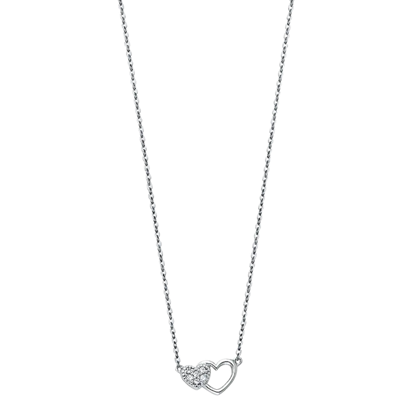 Heart Necklace - 14k White Gold