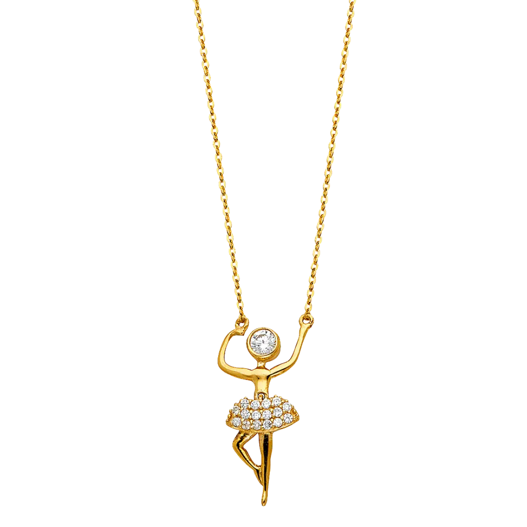 Fancy Necklace - 14k Yellow Gold