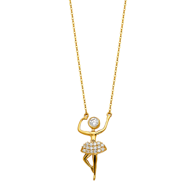 Fancy Necklace - 14k Yellow Gold