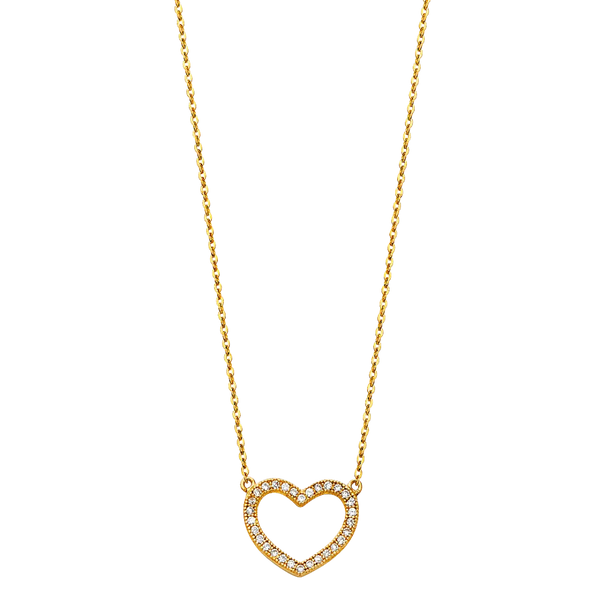 Heart Necklace - 14k Yellow Gold