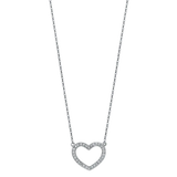 Heart Necklace - 14k White Gold