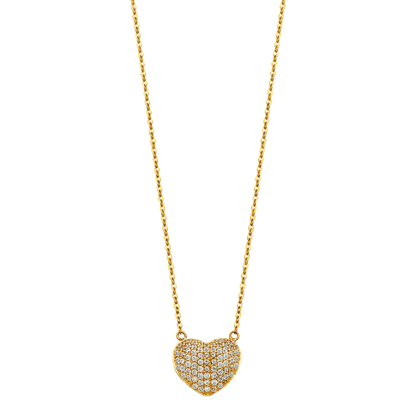 Heart Necklace - 14k Yellow Gold