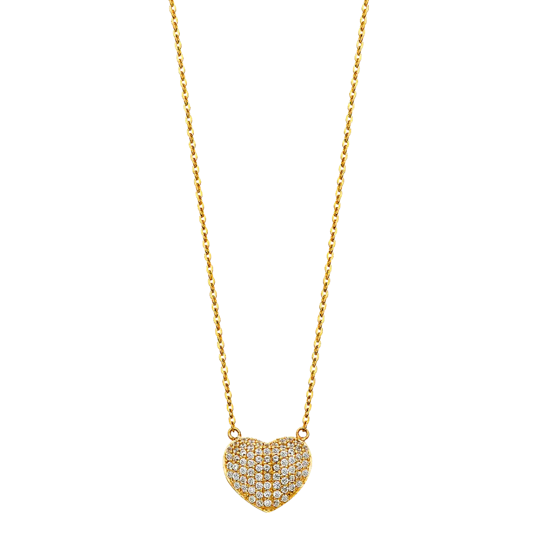 Heart Necklace - 14k Yellow Gold