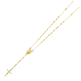 Disco Ball Rosary Necklace - 14k Yellow Gold 3mm