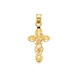 Fancy Crucufix Pendant - 14k Yellow Gold