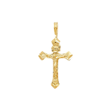 Fancy Crucufix Pendant - 14k Yellow Gold