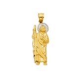 San Judas Pendant - 14k Two Tone Gold