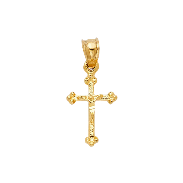 Fancy Crucufix Pendant - 14k Yellow Gold