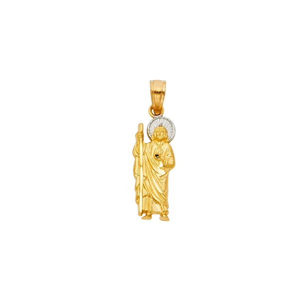 San Judas Pendant - 14k Two Tone Gold