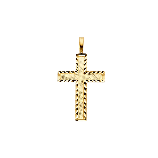 Latin Cross Crucufix Pendant - 14k Yellow Gold