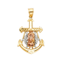 Guadalupe Anchor Pendant - 14k Tri Color Gold