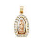 Guadalupe with CZ Pendant - 14k Tri Color Gold