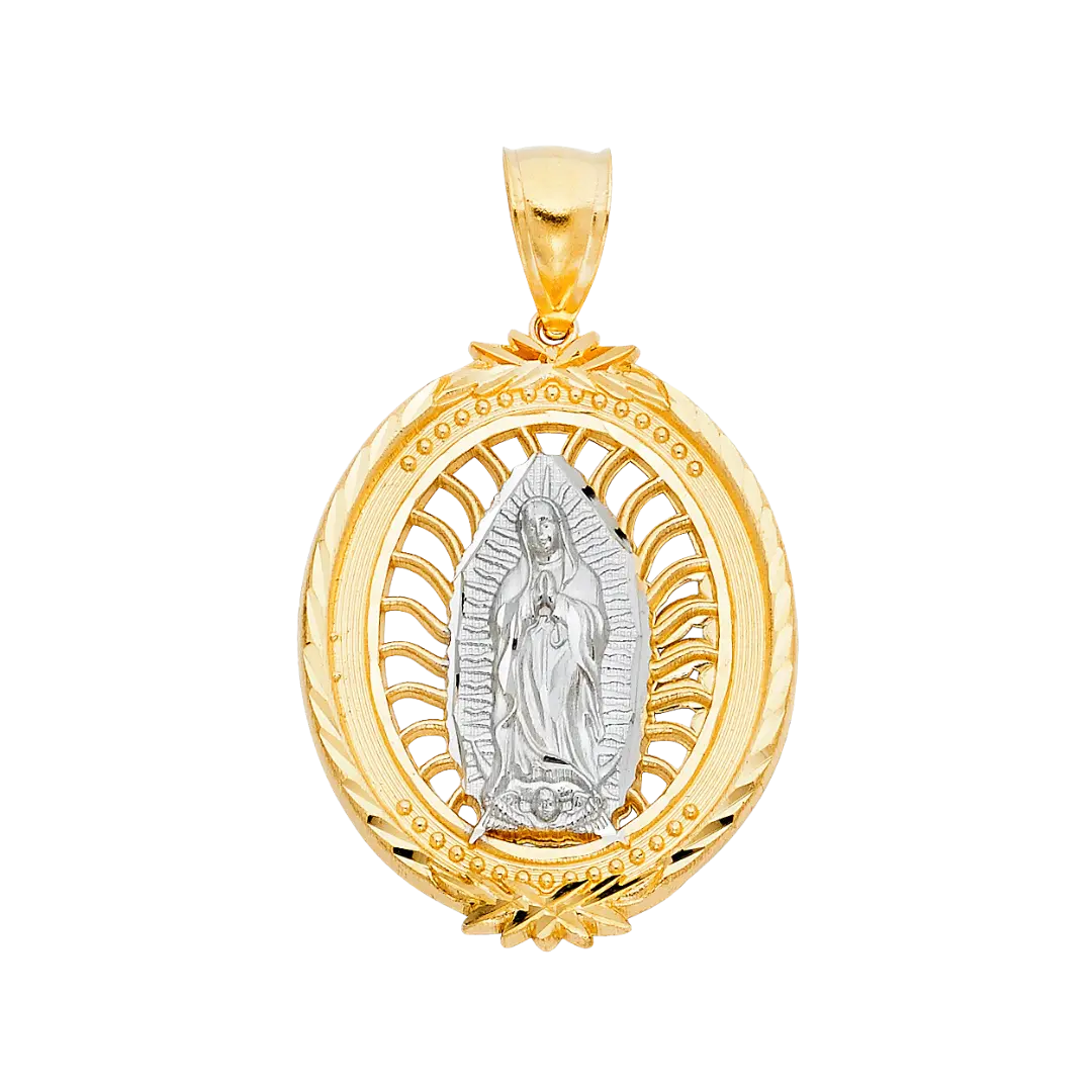 Guadalupe Pendant - 14k Two Tone Gold