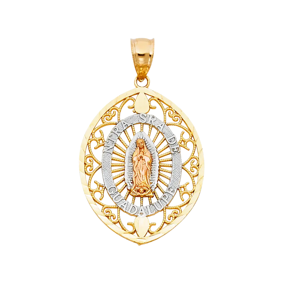 Guadalupe Pendant - 14k Tri Color Gold