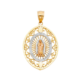 Guadalupe Pendant - 14k Tri Color Gold