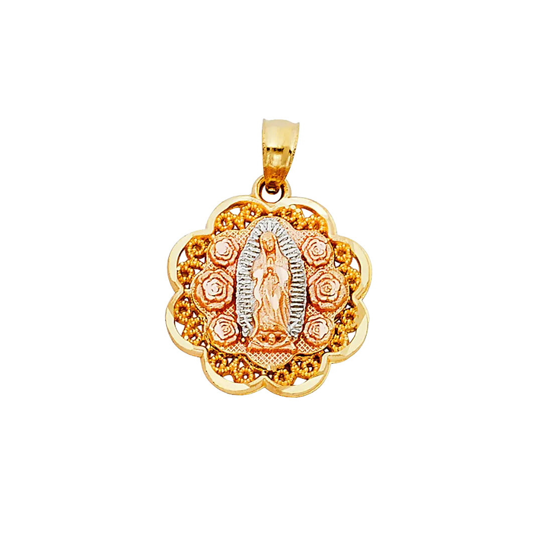 Guadalupe Pendant - 14k Tri Color Gold