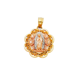 Guadalupe Pendant - 14k Tri Color Gold