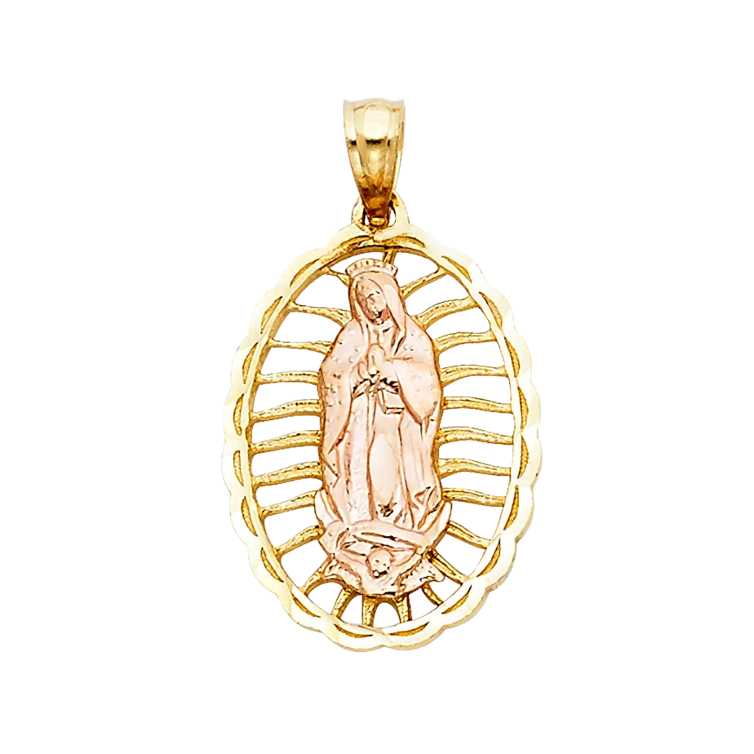 Guadalupe Pendant - 14k Two Tone Gold