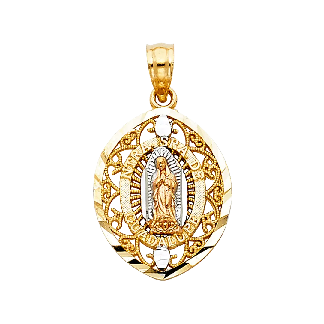 Guadalupe Pendant - 14k Tri Color Gold