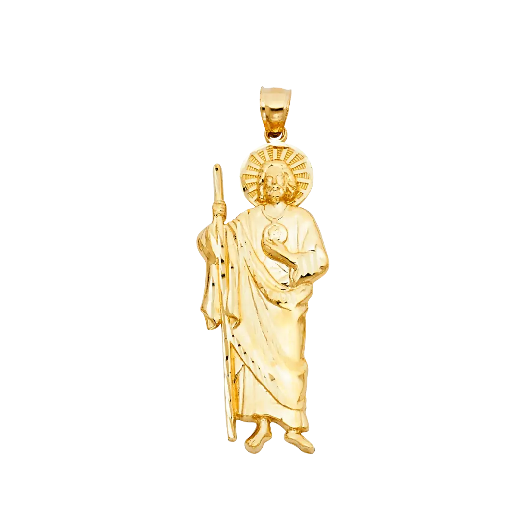 San Judas Pendant - 14k Yellow Gold