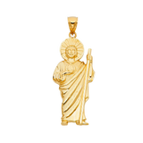 San Judas Pendant - 14k Yellow Gold