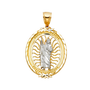 San Judas with CZ Pendant - 14k Two Tone Gold