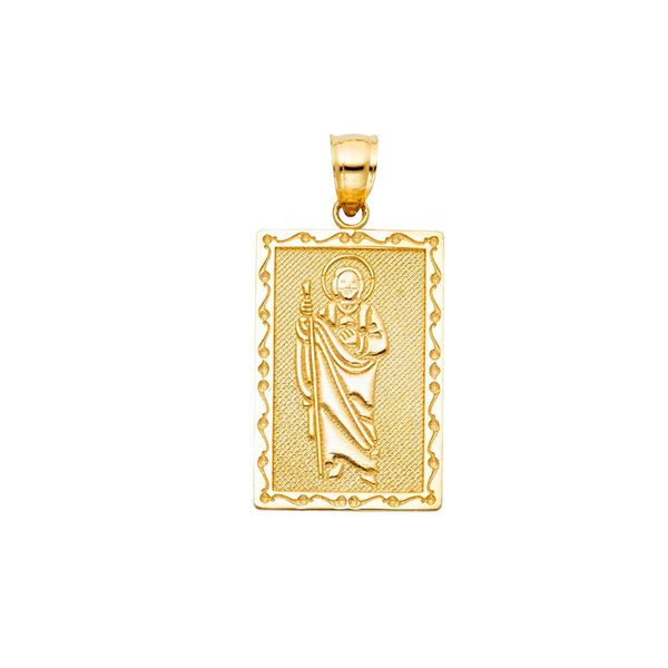 San Judas Pendant - 14k Yellow Gold