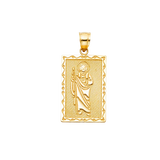 San Judas Pendant - 14k Yellow Gold