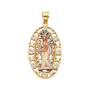 Santa Muerte Pendant - 14k Tri Color Gold