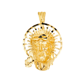 Jesus Christ Head Pendant - 14k Yellow Gold