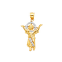 Divine Infant Jesus with CZ Pendant - 14k Two Tone Gold