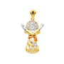 Divine Infant Jesus with CZ Pendant - 14k Tri Color Gold