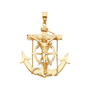 Mariner Cross Anchor Pendant - 14k Yellow Gold