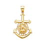 Guadalupe Anchor Pendant - 14k Yellow Gold