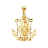 Guadalupe Anchor Pendant - 14k Yellow Gold