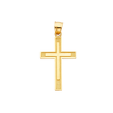 Latin Cross Crucufix Pendant - 14k Yellow Gold